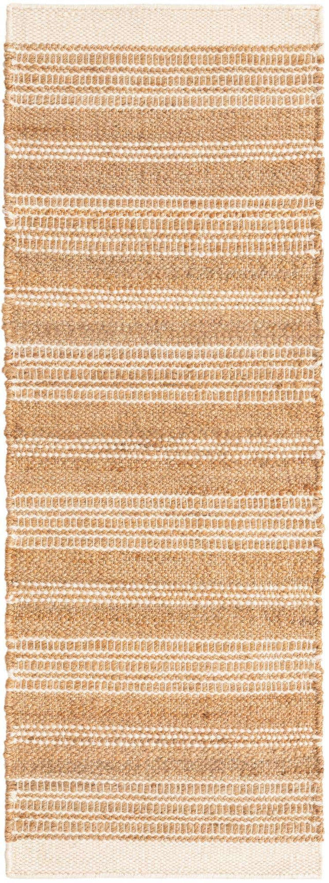 Natural 2' x 6' 1 Lariat Runner Area Rug All Natural Jute & Wool With Cotton Backing Premium Carpet for Living Rooms, Dining, Office for Sale at Rug Engine
