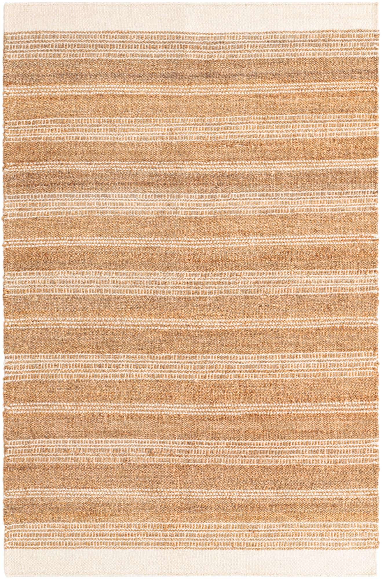Natural 6' 1 x 9' Lariat Rectangle Area Rug All Natural Jute & Wool With Cotton Backing Premium Carpet for Living Rooms, Dining, Office for Sale at Rug Engine