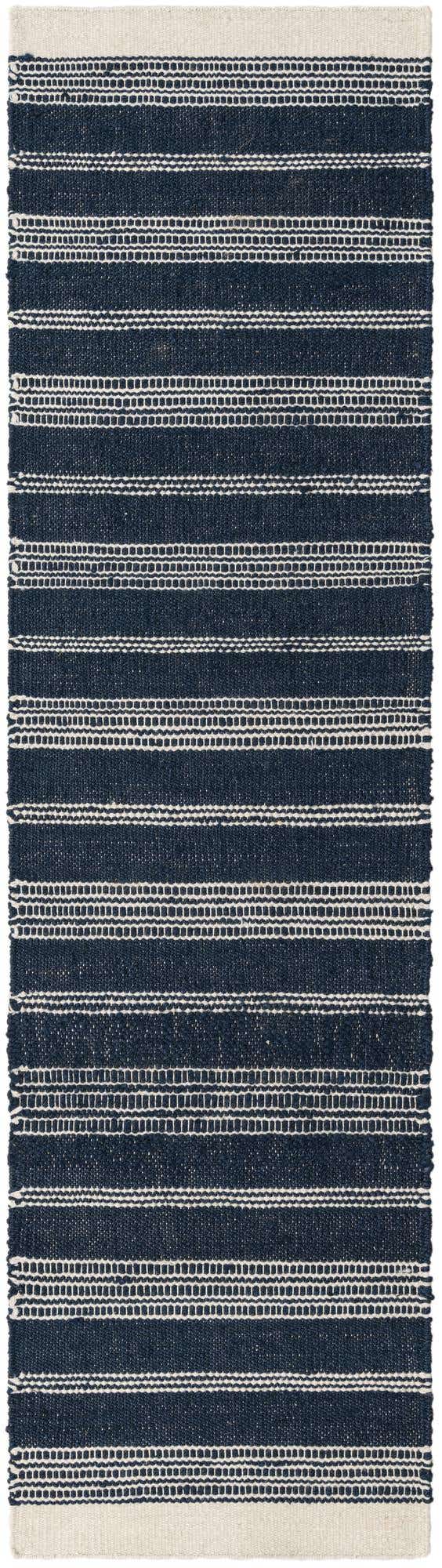 Navy Blue 2' 7 x 10' Lariat Runner Area Rug All Natural Jute & Wool With Cotton Backing Premium Carpet for Living Rooms, Dining, Office for Sale at Rug Engine