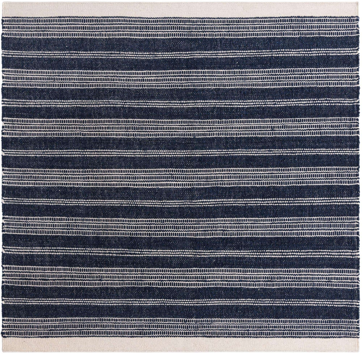 Navy Blue 10' x 10' Lariat Square Area Rug All Natural Jute & Wool With Cotton Backing Premium Carpet for Living Rooms, Dining, Office for Sale at Rug Engine