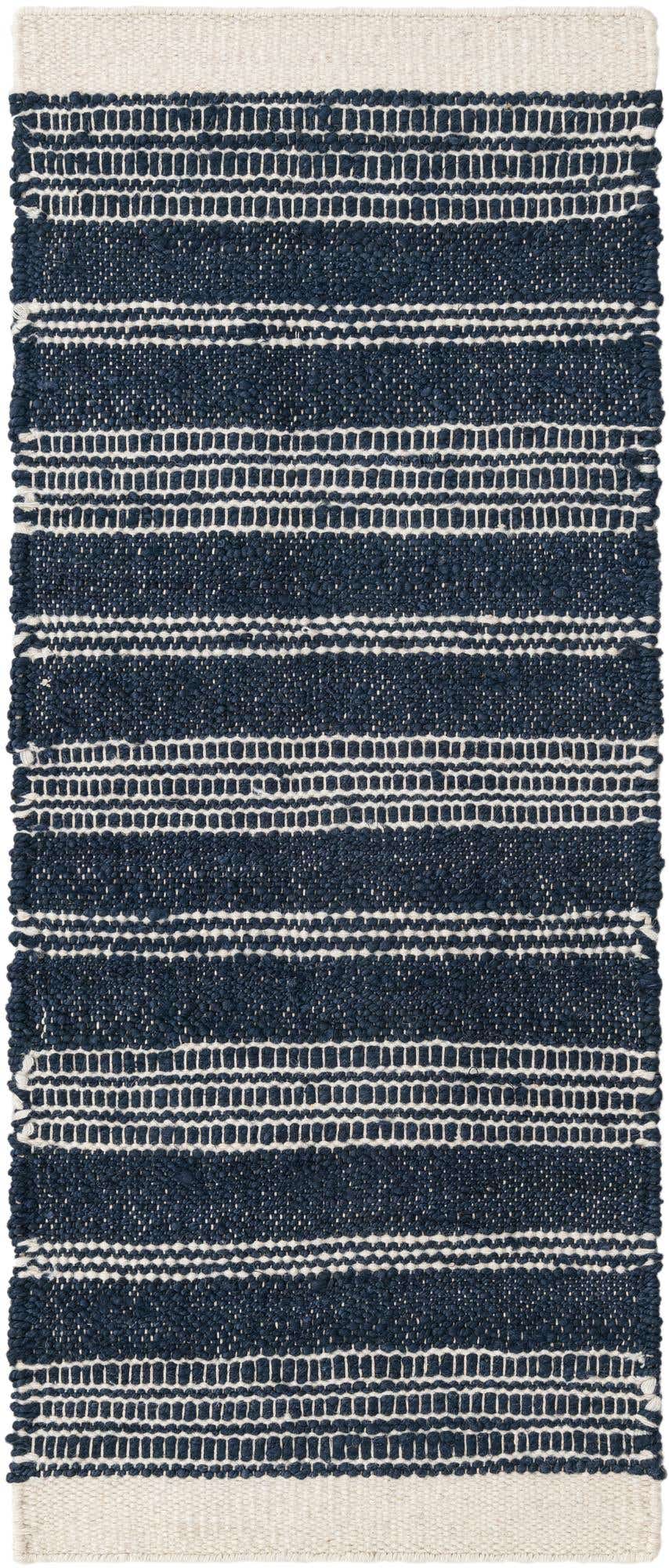 Navy Blue 2' x 5' 1 Lariat Runner Area Rug All Natural Jute & Wool With Cotton Backing Premium Carpet for Living Rooms, Dining, Office for Sale at Rug Engine