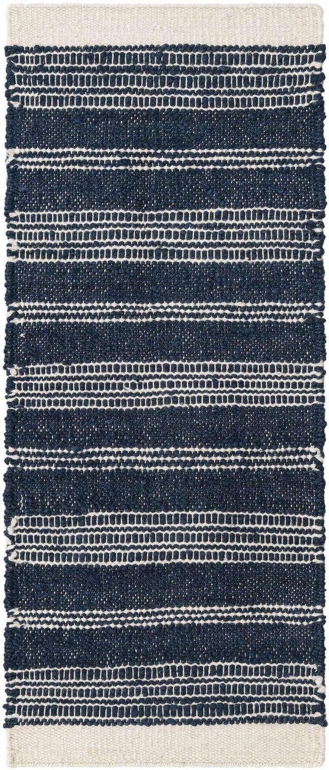 Navy Blue 2' x 5' 1 Lariat Runner Area Rug All Natural Jute & Wool With Cotton Backing Premium Carpet for Living Rooms, Dining, Office for Sale at Rug Engine