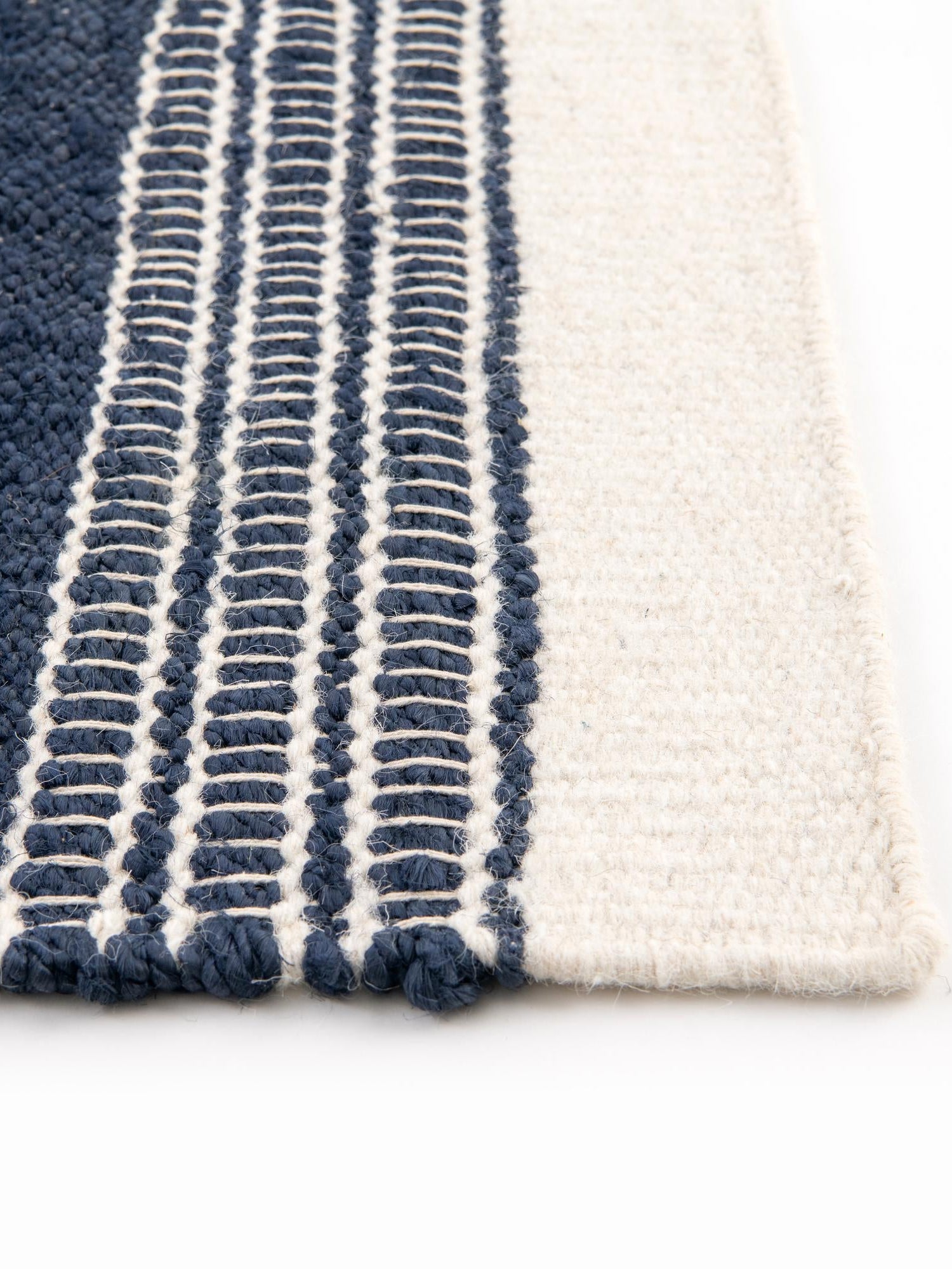 Navy Blue 7' 10 x 10' Lariat Rectangle Area Rug All Natural Jute & Wool With Cotton Backing Premium Carpet for Living Rooms, Dining, Office for Sale at Rug Engine