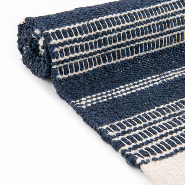 Navy Blue 2' 2 x 3' 1 Lariat Rectangle Area Rug All Natural Jute & Wool With Cotton Backing Premium Carpet for Living Rooms, Dining, Office for Sale at Rug Engine