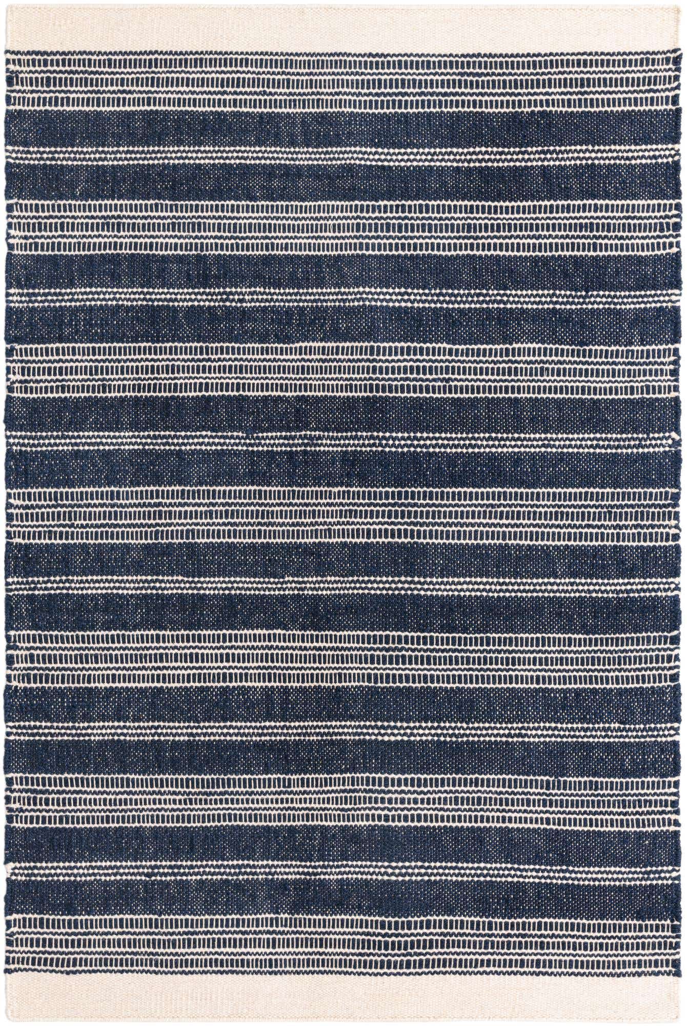 Navy Blue 5' 1 x 8' Lariat Rectangle Area Rug All Natural Jute & Wool With Cotton Backing Premium Carpet for Living Rooms, Dining, Office for Sale at Rug Engine