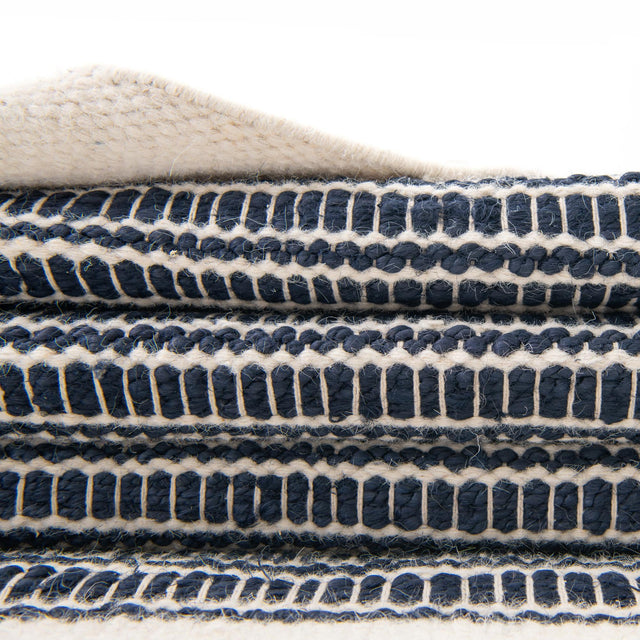 Navy Blue 2' x 5' 1 Lariat Runner Area Rug All Natural Jute & Wool With Cotton Backing Premium Carpet for Living Rooms, Dining, Office for Sale at Rug Engine