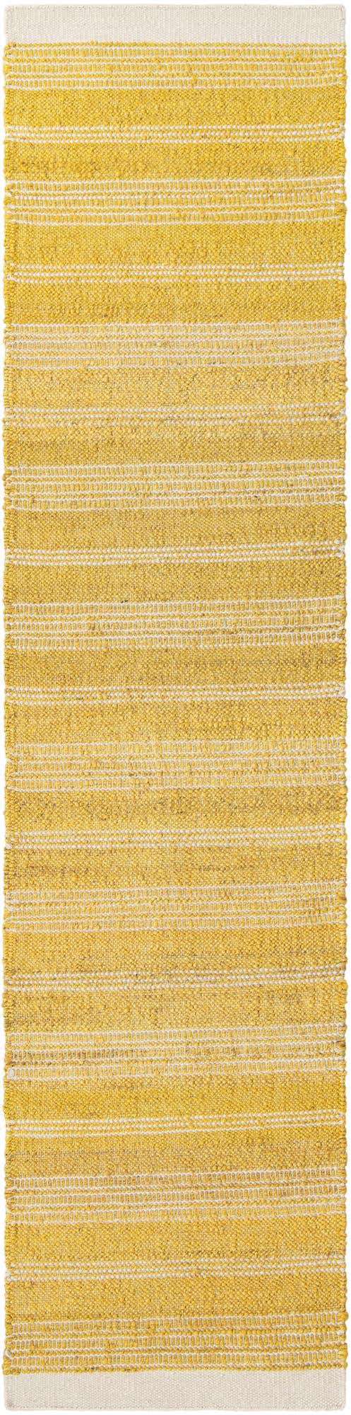 Sunshine Yellow 2' 7 x 12' Lariat Runner Area Rug All Natural Jute & Wool With Cotton Backing Premium Carpet for Living Rooms, Dining, Office for Sale at Rug Engine