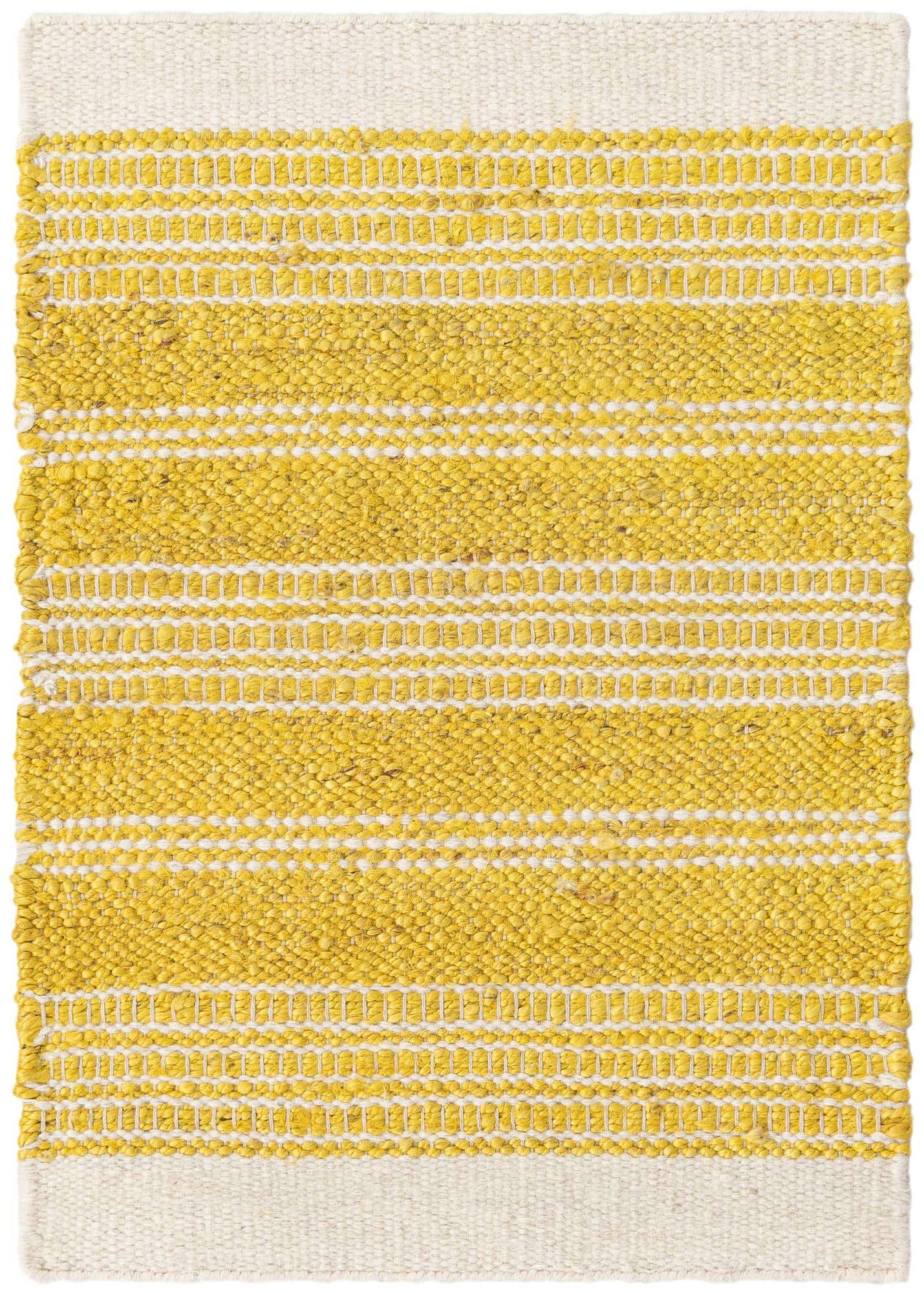 Sunshine Yellow 2' 2 x 3' 1 Lariat Rectangle Area Rug All Natural Jute & Wool With Cotton Backing Premium Carpet for Living Rooms, Dining, Office for Sale at Rug Engine
