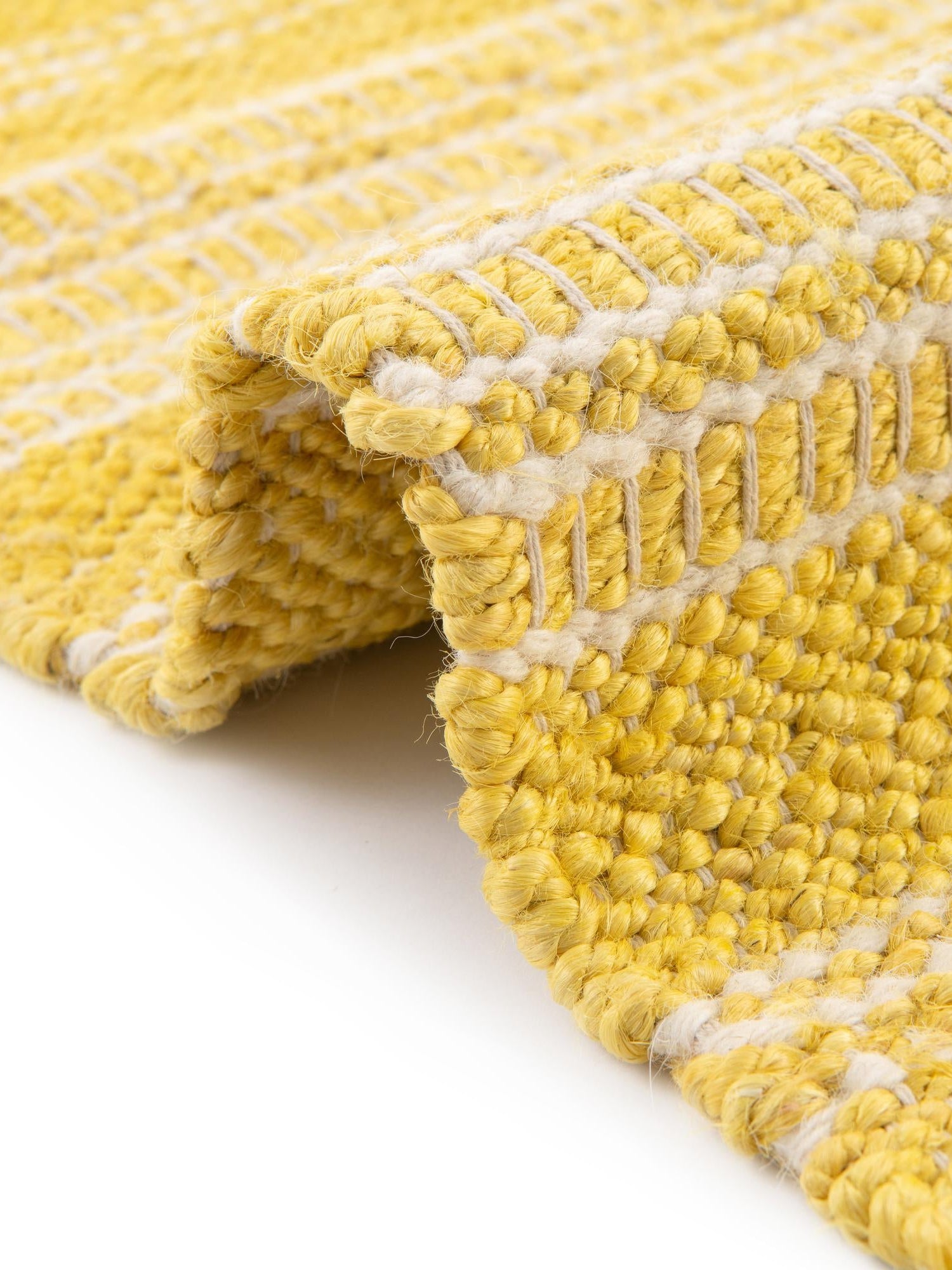 Sunshine Yellow 7' 10 x 10' Lariat Rectangle Area Rug All Natural Jute & Wool With Cotton Backing Premium Carpet for Living Rooms, Dining, Office for Sale at Rug Engine