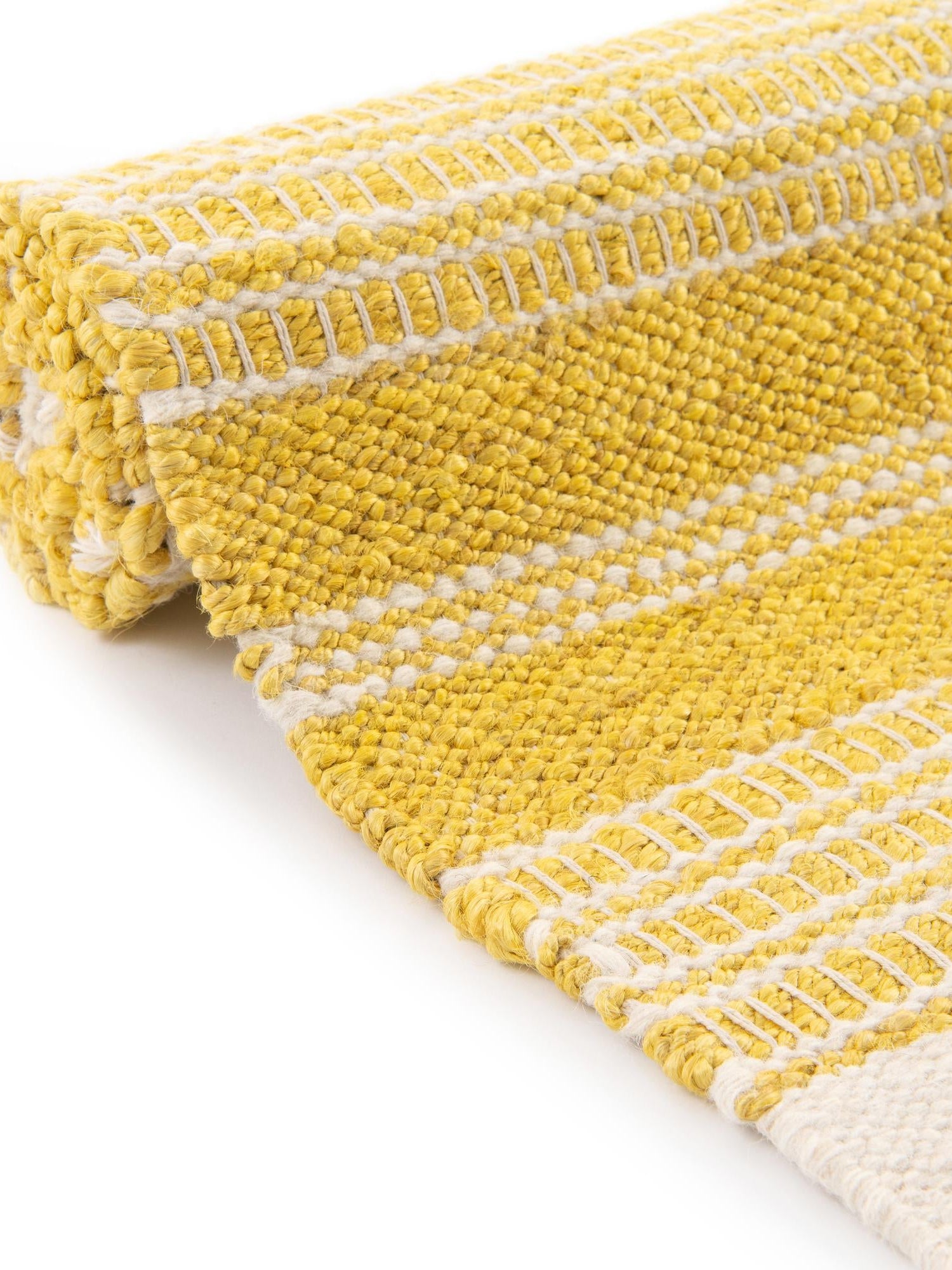 Sunshine Yellow 7' 10 x 10' Lariat Rectangle Area Rug All Natural Jute & Wool With Cotton Backing Premium Carpet for Living Rooms, Dining, Office for Sale at Rug Engine