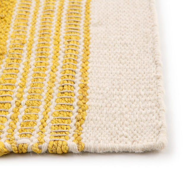 Sunshine Yellow 2' x 6' 1 Lariat Runner Area Rug All Natural Jute & Wool With Cotton Backing Premium Carpet for Living Rooms, Dining, Office for Sale at Rug Engine