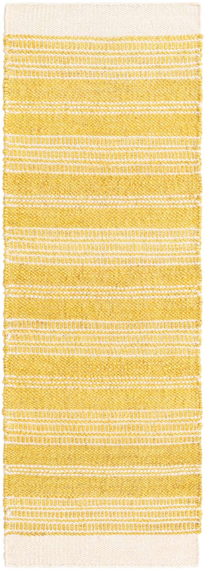 Sunshine Yellow 2' x 6' 1 Lariat Runner Area Rug All Natural Jute & Wool With Cotton Backing Premium Carpet for Living Rooms, Dining, Office for Sale at Rug Engine