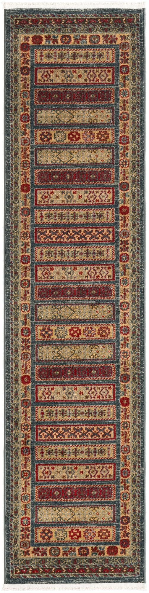 Blue 2' x 8' Fars Runner Area Rug 100% Polypropylene Unique Traditional Carpet for Classical Living, Dining Room & Office Spaces for Sale at Rug Engine