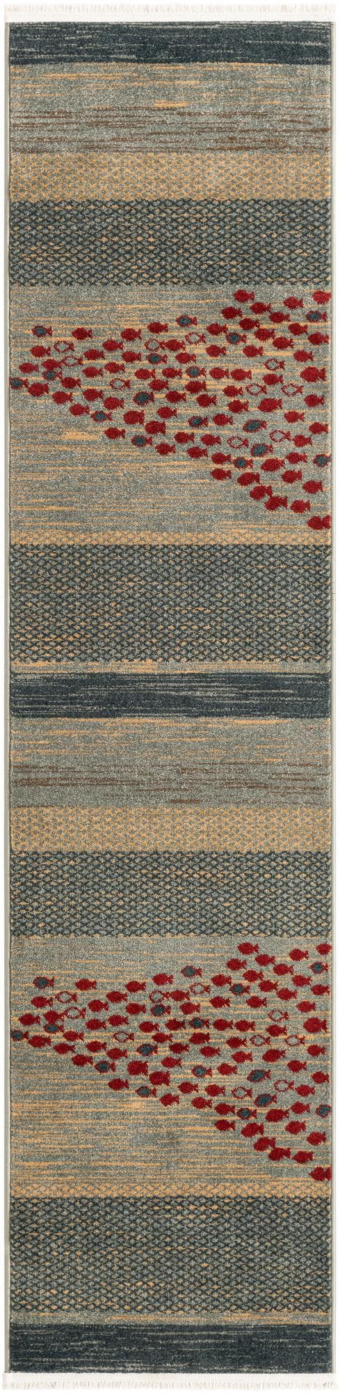 Blue 2' x 8' Fars Runner Area Rug 100% Polypropylene Unique Traditional Carpet for Classical Living, Dining Room & Office Spaces for Sale at Rug Engine