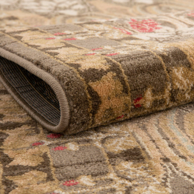 Brown 2' 7 x 10' Edinburgh Runner Area Rug 100% Polypropylene Easy Clean With Cotton Backing Traditional Classic Design Carpet for Living, Dining Room, Office for Sale at Rug Engine