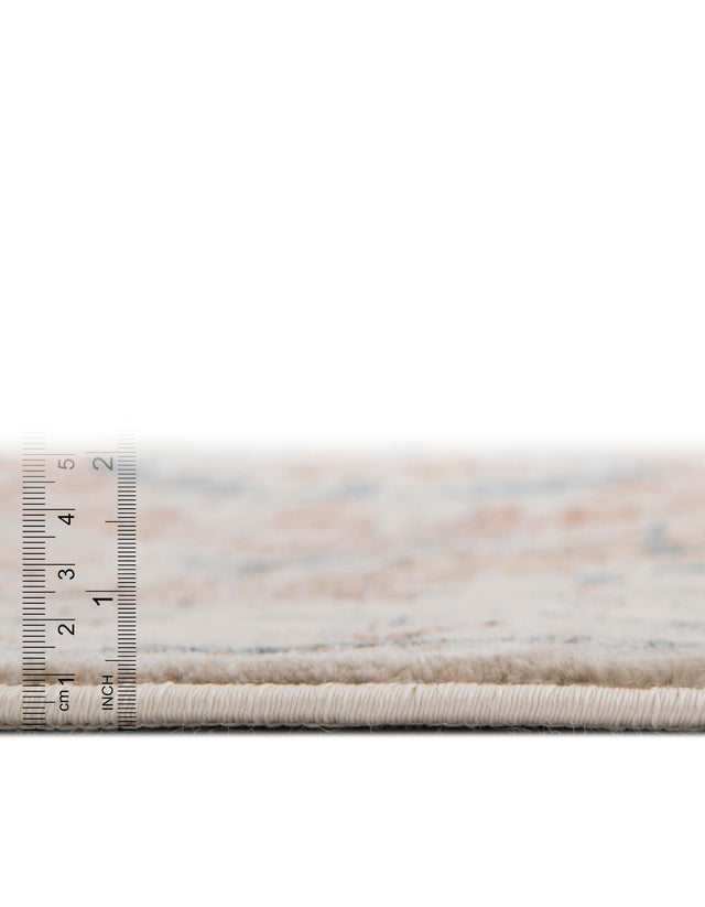 Beige 5' 3 x 5' 3 Oslo Round Area Rug 100% Polypropylene Traditional Classic Vintage Distressed Carpet for Indoor Home Decor for Sale at Rug Engine