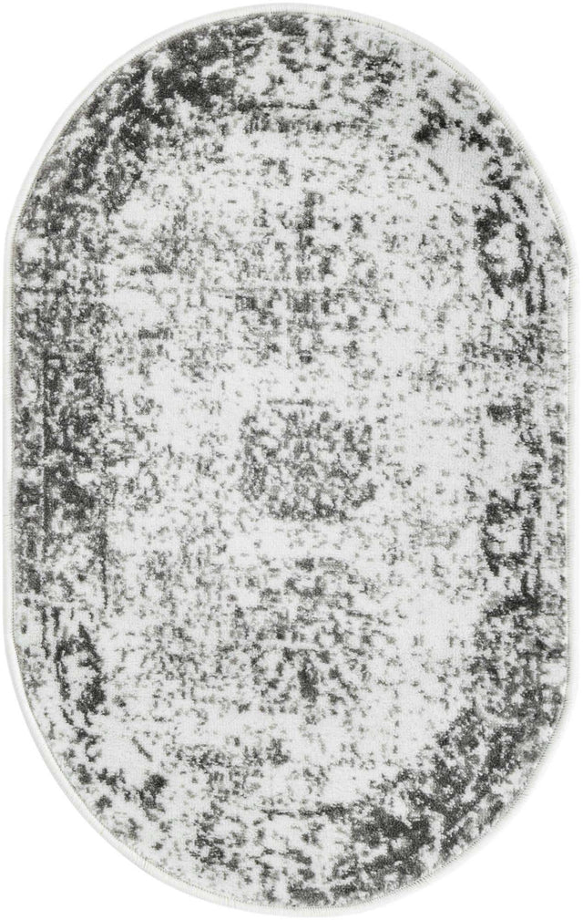 Gray 2' x 3' 1 Sofia Oval Area Rug Durable Easy Clean Stain Resistant Unique Carpet for Affordable Interior Home Design for Sale at Rug Engine