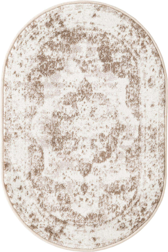 Beige 2' x 3' 1 Sofia Oval Area Rug