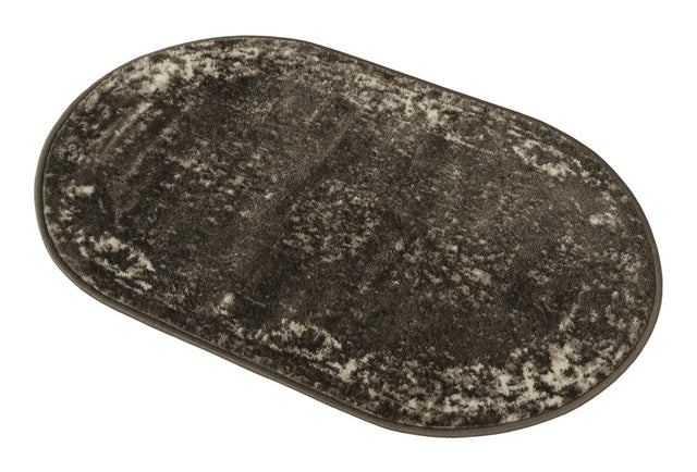 Dark Gray 2' x 3' 1 Sofia Oval Area Rug Durable Easy Clean Stain Resistant Unique Carpet for Affordable Interior Home Design for Sale at Rug Engine