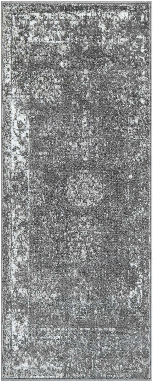 Dark Gray 2' x 5' 1 Sofia Runner Area Rug Durable Easy Clean Stain Resistant Unique Carpet for Affordable Interior Home Design for Sale at Rug Engine