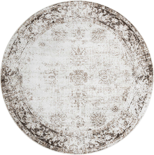 Beige 10' x 10' Sofia Round Area Rug