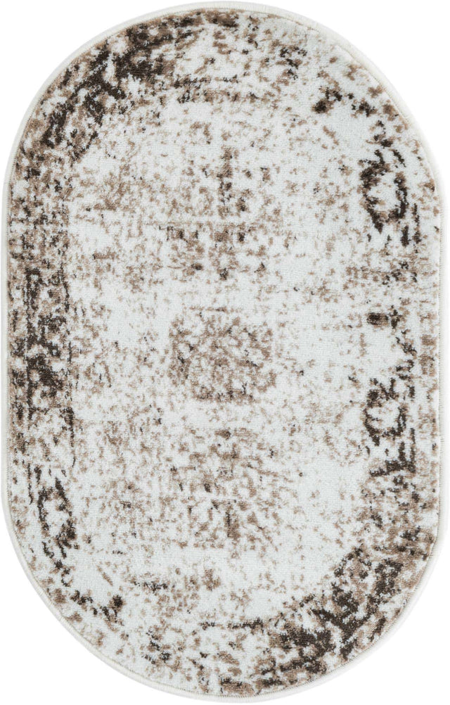 Beige 2' x 3' 1 Sofia Oval Area Rug