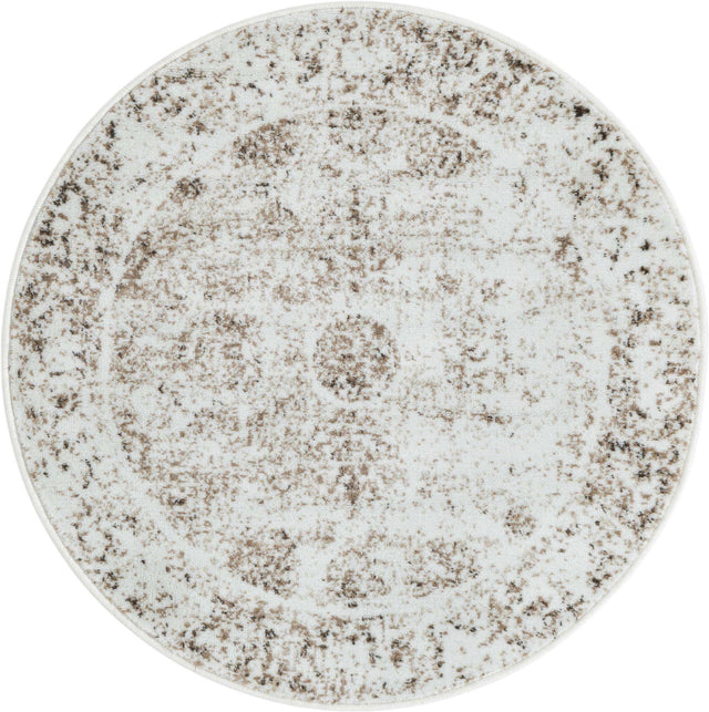 Beige 3' 1 x 3' 1 Sofia Round Area Rug