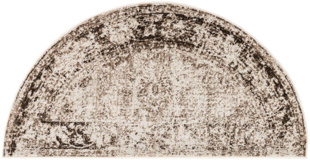 Beige 3' 1 x 6' 1 Sofia Hearth Half-Round Semicircle Area Rug Durable Easy Clean Stain Resistant Unique Carpet for Affordable Interior Home Design for Sale at Rug Engine