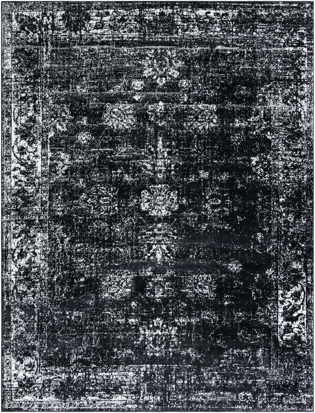 Black 10' x 13' 1 Sofia Rectangle Area Rug Durable Easy Clean Stain Resistant Unique Carpet for Affordable Interior Home Design for Sale at Rug Engine