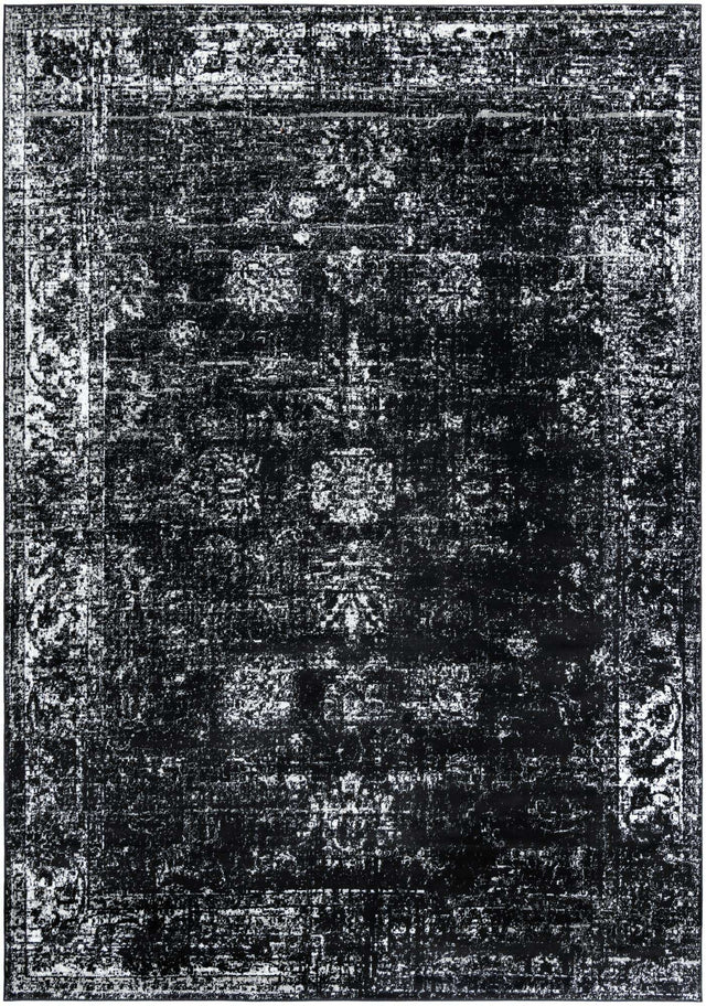 Black 10' x 14' 1 Sofia Rectangle Area Rug Durable Easy Clean Stain Resistant Unique Carpet for Affordable Interior Home Design for Sale at Rug Engine