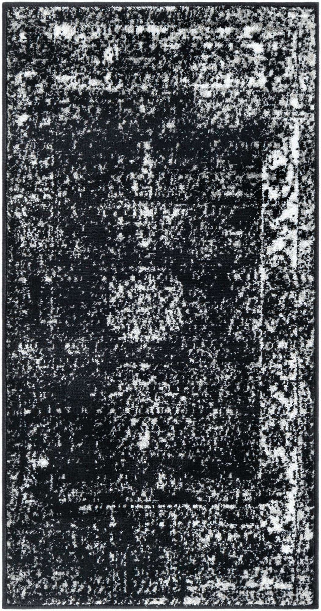 Black 2' x 4' 1 Sofia Runner Area Rug Durable Easy Clean Stain Resistant Unique Carpet for Affordable Interior Home Design for Sale at Rug Engine