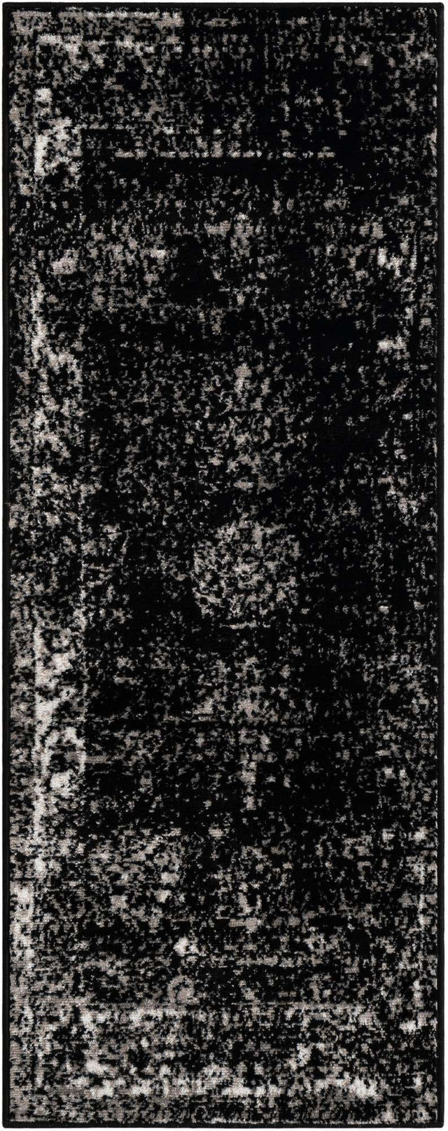 Black 2' x 5' 1 Sofia Runner Area Rug Durable Easy Clean Stain Resistant Unique Carpet for Affordable Interior Home Design for Sale at Rug Engine