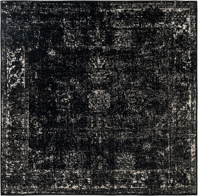 Black 5' 3 x 5' 3 Sofia Square Area Rug Durable Easy Clean Stain Resistant Unique Carpet for Affordable Interior Home Design for Sale at Rug Engine