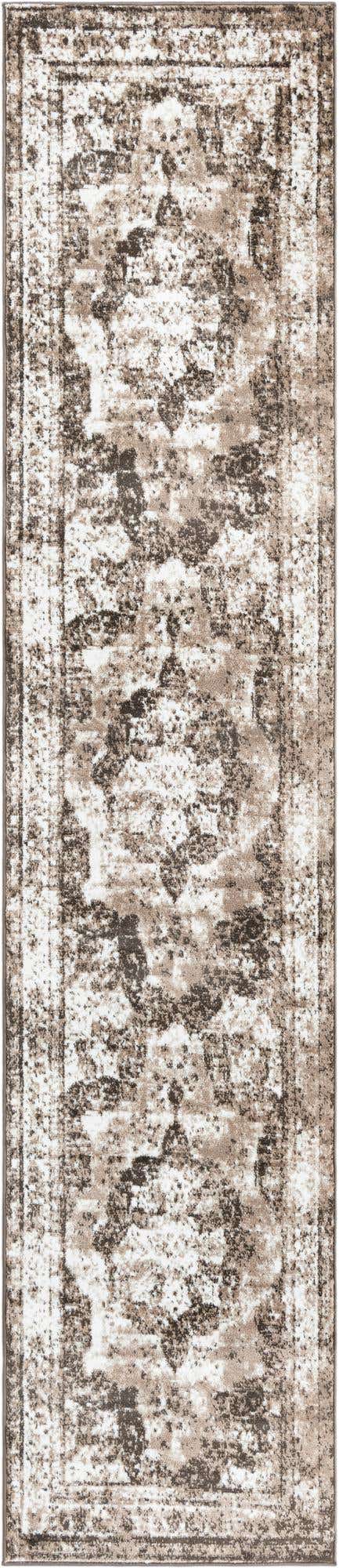 Light Brown 2' 7 x 12' Sofia Runner Area Rug Durable Easy Clean Stain Resistant Unique Carpet for Affordable Interior Home Design for Sale at Rug Engine