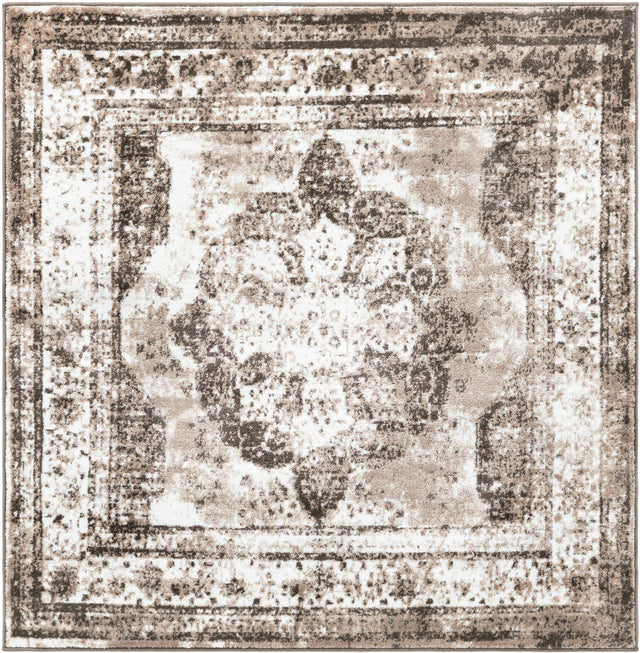 Light Brown 5' 3 x 5' 3 Sofia Square Area Rug Durable Easy Clean Stain Resistant Unique Carpet for Affordable Interior Home Design for Sale at Rug Engine