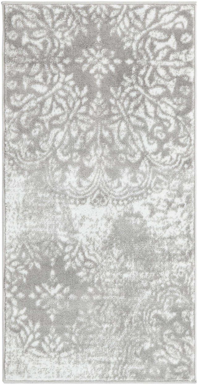 Light Gray 2' x 4' 1 Sofia Runner Area Rug Durable Easy Clean Stain Resistant Unique Carpet for Affordable Interior Home Design for Sale at Rug Engine