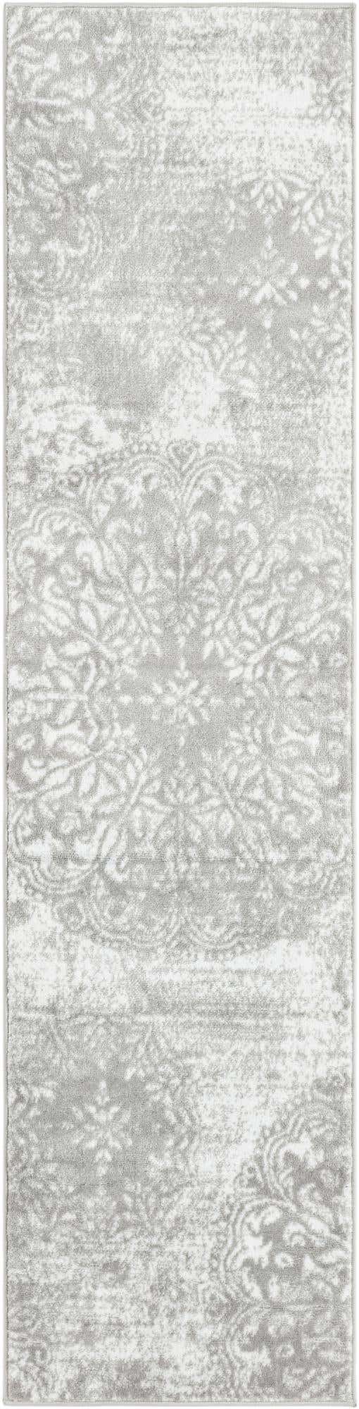 Light Gray 2' x 8' Sofia Runner Area Rug Durable Easy Clean Stain Resistant Unique Carpet for Affordable Interior Home Design for Sale at Rug Engine