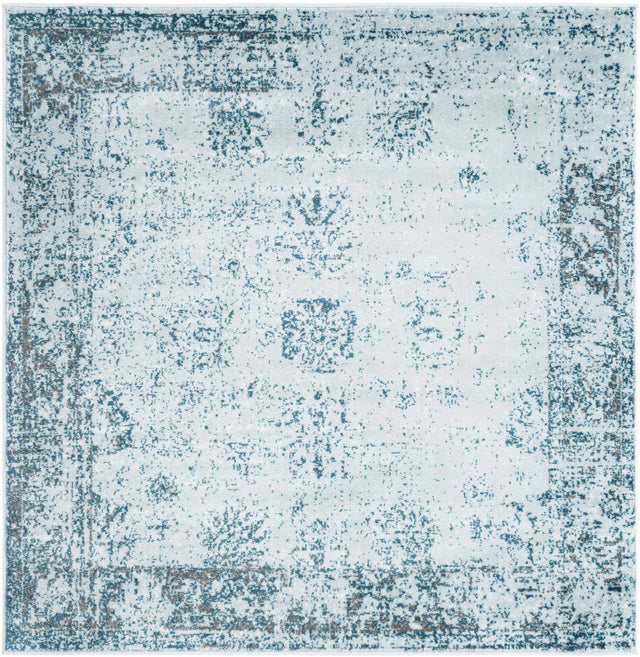 Light Blue 5' 3 x 5' 3 Sofia Square Area Rug Durable Easy Clean Stain Resistant Unique Carpet for Affordable Interior Home Design for Sale at Rug Engine
