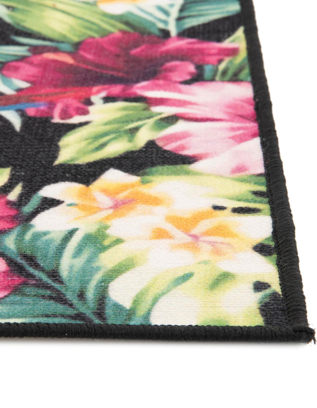 Multicolor 2' x 10' Jill Zarin Caribbean Outdoor Runner Area Rug Weather Resistant for Patio, Deck, Terrace, Balcony, Porch 100% Premium Nylon Pile Coastal Carpet for Sale at Rug Engine