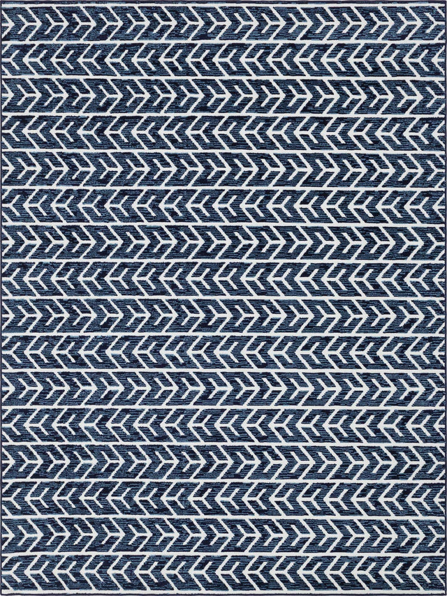Navy Blue 10' x 13' Sabrina Soto Outdoor Rectangle Area Rug Weather Resistant for Patio, Deck, Terrace, Balcony, Porch Durable Carpet for Exterior Home Design for Sale at Rug Engine