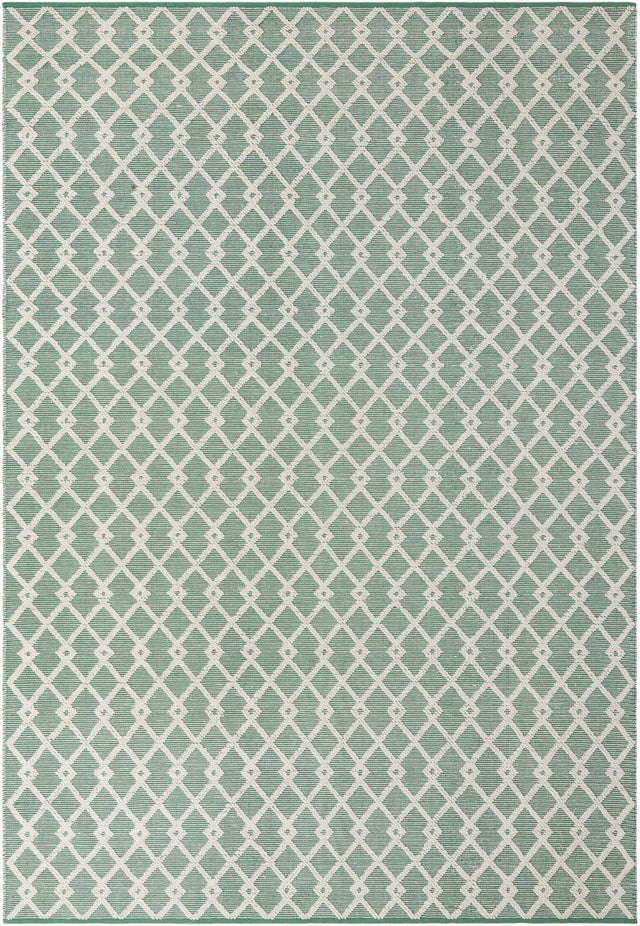 Mint Green 10' x 14' 1 Jill Zarin Dorset Rectangle Area Rug Premium Wool & Cotton Blend All Natural Pile Carpet for Bedrooms, Offices, Living Rooms, Dorms for Sale at Rug Engine
