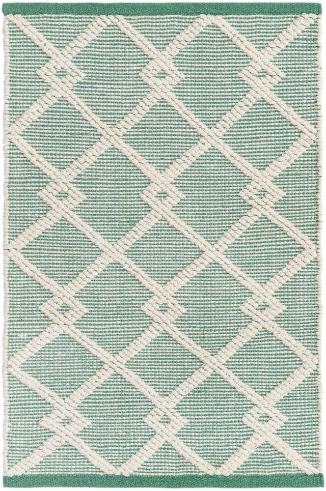 Mint Green 2' 2 x 3' 1 Jill Zarin Dorset Rectangle Area Rug Premium Wool & Cotton Blend All Natural Pile Carpet for Bedrooms, Offices, Living Rooms, Dorms for Sale at Rug Engine