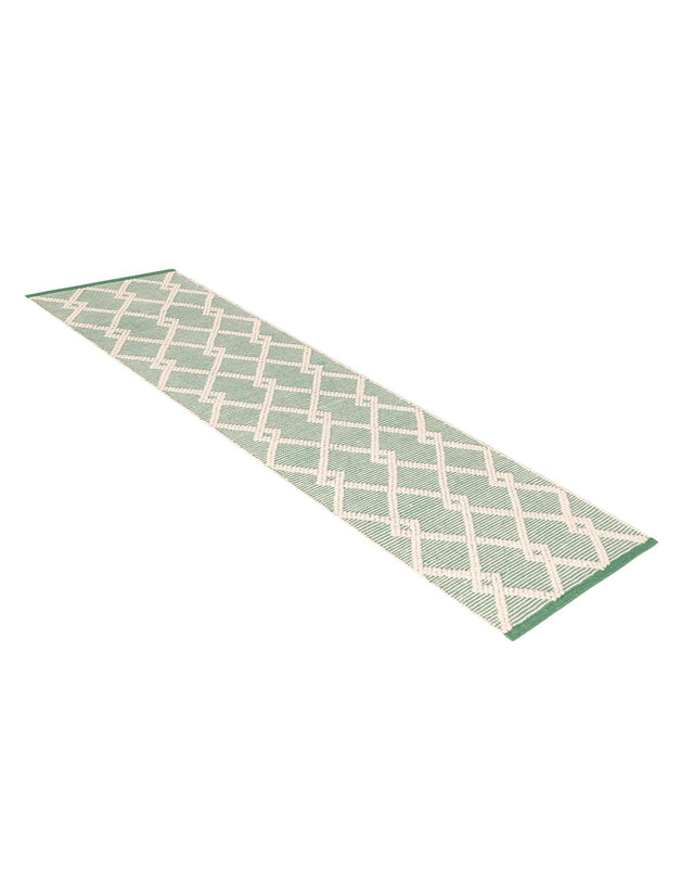 Mint Green 2' x 6' 1 Jill Zarin Dorset Runner Area Rug Premium Wool & Cotton Blend All Natural Pile Carpet for Bedrooms, Offices, Living Rooms, Dorms for Sale at Rug Engine