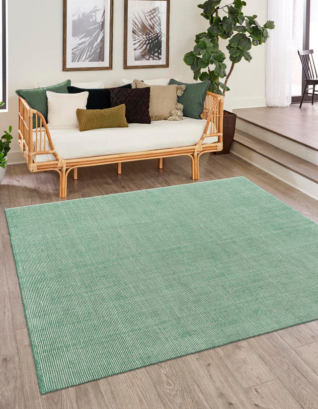 Green 7' 10 x 7' 10 Jill Zarin English Manor Square Area Rug 100% Premium Natural Wool Handwoven Carpet for Living Rooms, Office Space, Bedrooms, Dorms for Sale at Rug Engine