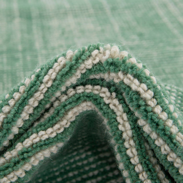 Green 7' 10 x 11' Jill Zarin English Manor Rectangle Area Rug 100% Premium Natural Wool Handwoven Carpet for Living Rooms, Office Space, Bedrooms, Dorms for Sale at Rug Engine