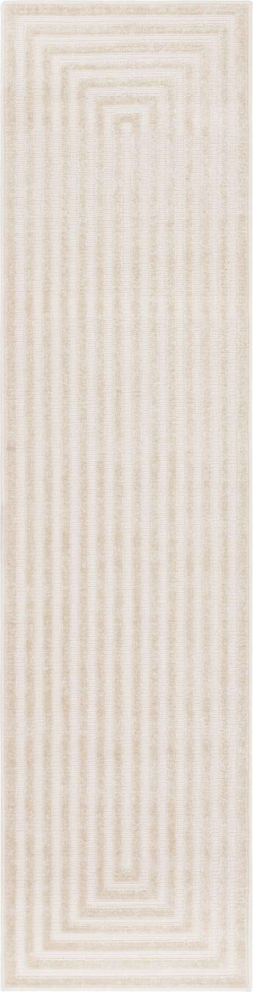 Beige 2' 7 x 10' Sabrina Soto Outdoor Runner Area Rug Weather Resistant for Patio, Deck, Terrace, Balcony, Porch Durable Carpet for Exterior Home Design for Sale at Rug Engine