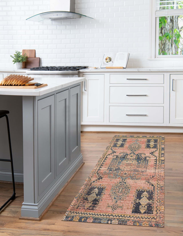 Antique Red 2' 2 x 8' Chenille Jute Runner Area Rug Vintage Distressed Boho All Natural Eco-Friendly Sustainable Carpet for Living Dining Office Dorm Rooms for Sale at Rug Engine