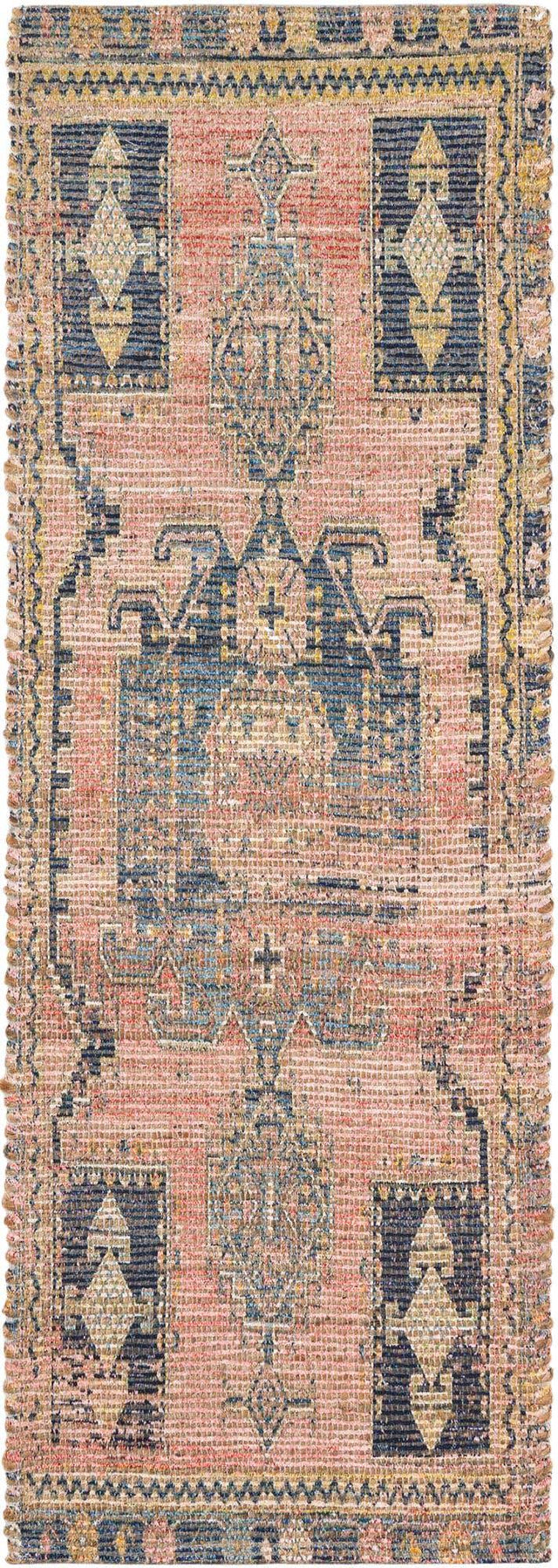 Antique Red 2' 2 x 6' 1 Chenille Jute Runner Area Rug Vintage Distressed Boho All Natural Eco-Friendly Sustainable Carpet for Living Dining Office Dorm Rooms for Sale at Rug Engine