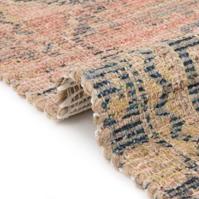 Antique Red 7' 10 x 7' 10 Chenille Jute Square Area Rug Vintage Distressed Boho All Natural Eco-Friendly Sustainable Carpet for Living Dining Office Dorm Rooms for Sale at Rug Engine