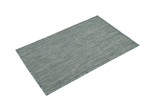 Aquamarine 2' x 3' 1 Outdoor Solid Rectangle Area Rug Weather Resistant for Patio, Deck, Terrace, Balcony, Porch 100% Polypropylene Minimalist Waterproof Carpet for Sale at Rug Engine